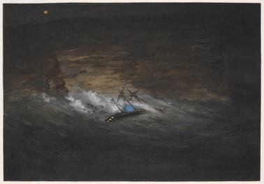 Wreck of the Dunbar, South Head, Dr Doyle's sketch book / John Thomas Doyle & Samuel Thomas Gill, c.1862-1863, Mitchell Library, State Library of New South Wales