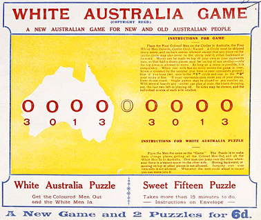 White Australia Game c.1920s National Archives of Australia: A1336 3368
