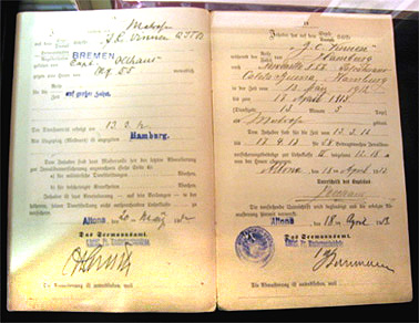 Wilhelm Köster's Service Record Book 1909 - 1915
