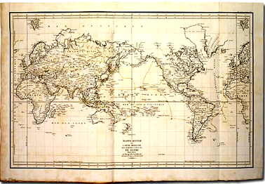 The map of the route of Lapérouse to Botany Bay 1785 -1788