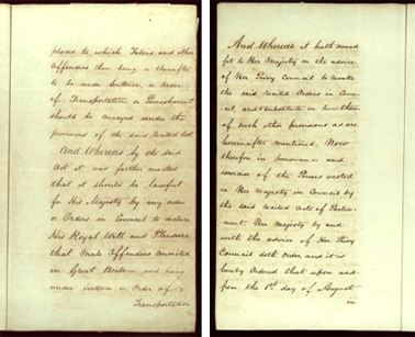 Order-in-Council ending transportation to New South Wales, 22 May 1840 SRNSW pp3-4