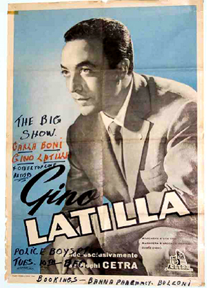 'The Big Show' poster featuring Gino Latilla.