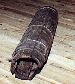 Wood pipe at Cowra Museum. Courtesy Wingecarribee Shire Council
