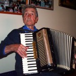 "I used to play this piano accordian in Italy and brought it over with me."