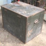 "This trunk was brought over to Australia and contained all of my father's implements for his shoemaking trade."