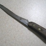"Dad belonged to the underground [movement] and took this bayonet off a German. He had it cut down and it was very good for roasts and cutting bread! Dad was really proud of this knife."