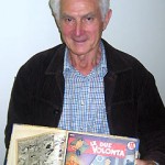 "I made these comic books 1948-1949 in Taranto, Italy when we were in the refugee camps. My mother gave me money to buy fruit and I would buy these comics instead! I did a course in bookbinding at another camp in Averso, Italy."