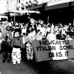 Italian students from the Newcastle Out of School Hours Program Celebrating the Festa della Republica in Sydney’s CBD, NSW. Courtesy of Co.As.It.