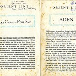 "These [were] given to Orient Line passengers outlining a history of each port we stopped [at]."
