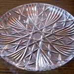 "This crystal plate is from my godmother and it was one of her wedding presents."