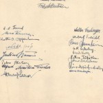 Gotthard Barnes' goodbye card signed by fellow inmates of Hay Camp