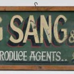 Wing Sang & Co sign, c.1935, Photograph Marinco Kojdanovski, Courtesy Collection: Powerhouse Museum, Sydney. Wing Sang & Co bought and sold fruit and vegetables in Sydney’s markets, specialising as banana wholesalers. The company expanded rapidly and became the marketing agent, for fruit and vegetables produced by Chinese growers in northern NSW, Qld and the Pacific.