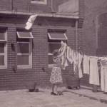Washing day at the Westminster Hotel, Broadway, 1953