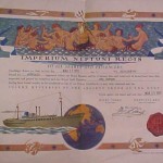 Equator certificate presented to passengers as they crossed the equator on the journey to Australia. C.1950s. Courtesy of the Museum of the Riverina