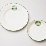 Saucer and plate belonging to Emmeline Pankhurst, presented to Bessie Rischbieth by the Suffragette Fellowship London, c.1900. Courtesy National Library of Australia