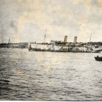 MV Kursk in Sydney Harbour prior to departure for Germany, c.1919 -1920. Paul Dubotzki Collection