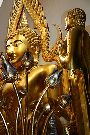 Main Buddha statue at Wat Buddharangsee