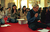 Praying at Wat Buddharangsee