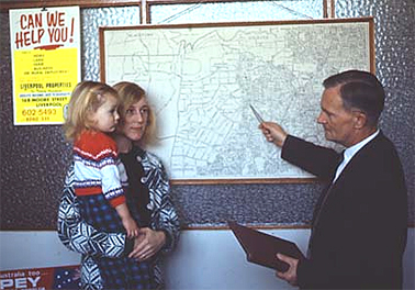 Housing officer at the Westbridge Migrant Hostel, Villawood, 1968. Courtesy National Archives of Australia