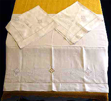 Set of two cotton pillow shams made by Concetta Catanzariti (Cath Catanzariti's mother-in-law). Such 