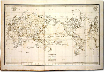 The map of the route of Lapérouse to Botany Bay 1785 -1788