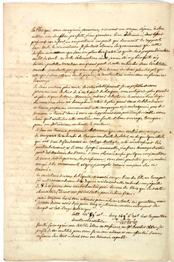 Joseph Dagelet's letter to William Dawes, p2, c.1788. Courtesy State Library of NSW