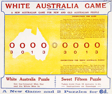 White Australia Game c.1920s National Archives of Australia: A1336 3368
