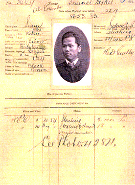 Samuel Dykes alias Robert Lorando NSW Gaol Record, 1885