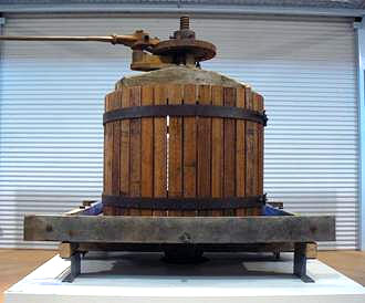 Grape press used on the Mogliotti farm c1948. Photograph Peter Kabaila