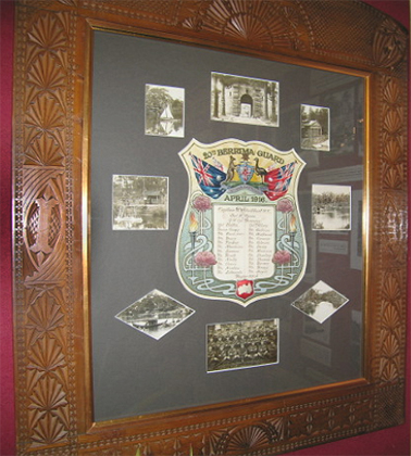 <em>Carved Wooden Shield, 1916 <br>Photograph Stephen Thompson<em>