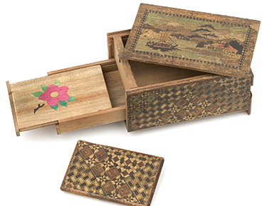 Photo: Japanese Himitsu-Bako puzzle box. Courtesy Australian War Memorial