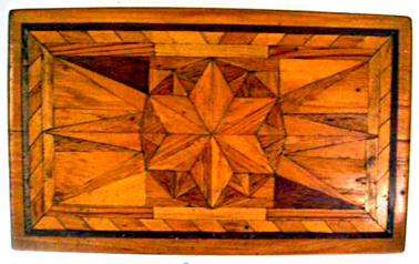Ornate wood carved box, c.1916