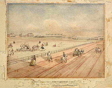 Hyde Park outlet of Busby's Bore, 1842, Courtesy Mitchell Library, State Library of NSW