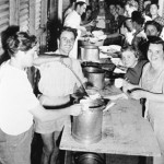 Pranzo (lunch) at 'Bonegilla', an early migrant camp in Albury Wodonga, NSW c. 1949. Courtesy of National Archives of Australia