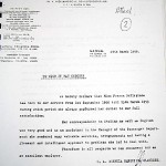 "This letter is from the Dutch Maritime Agency saying that I always performed my duties to their full satisfaction. They really loved me and I loved them. They were wonderful people."