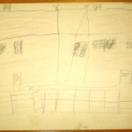 "I did that at Gorse Hill Primary School [when] I was eight. The Fairbridge Society asked us to draw our house to show co-ordination [skills]. That's our house on the right hand side. It's still there today. It never left my mind. I always declared I would walk down the same road again. When I [did], it was absolutely tremendous."