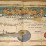 "Neptune Man sits down with big fork, congratulates my husband for passing the equator and gives him the certificate. The sailors pour water over him - it was fun for everybody! "