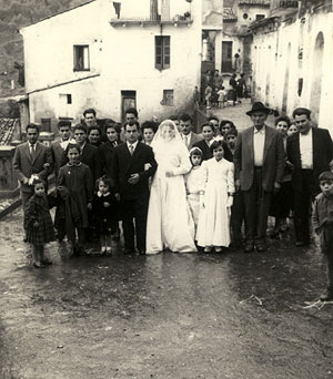 Concetta's proxy wedding on 10 January 1956 at Nicastro, Provincia di Catanzaro, Calabria, Italy