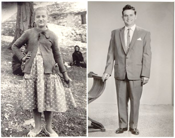 "I came to Australia in 1963 to marry my husband, Nicholas Drosos. When Nick saw this photo of me, he decided he wanted to marry me. In return, Nick sent this photo of himself. I thought he's not my dream, but I say yes! I still have the photos; they're a good memory."