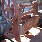 "This machine was used to cut leather soles and I think is over 100 years old!"