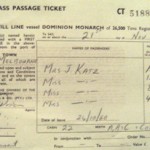 "These are the tickets for the ship that brought us from South Africa to Australia."