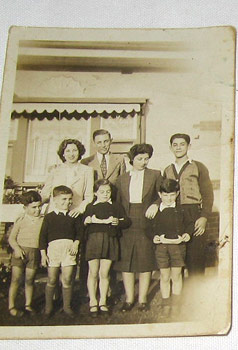 Chafic Ataya with relatives outside his first home in Australia, Melbourne, May 1947