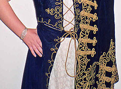 The Hungarian national costume worn by Yolanda Takacs' granddaughter, Joanna Morcom. 