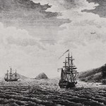 L'Astrolabe & la Boussole at anchor in Maui (Hawaii) c1787, Courtesy Musée de la Marine, France