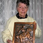 "This is hand beaten to show a man on a horse which is a design common to Uruguay. It is beautifully made and I cherish it as a memory of my old country."