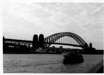 "I arrived in Sydney to a very cold, wintry August. Sydney Harbour was very beautiful and I took photographs of the Harbour Bridge." 