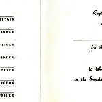 "This is an invitation from the captain of the Orontes "to take cocktails with him and his Officers". I had helped children swim on the ship which is why we received the invite."