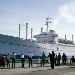 'Oceania' liner, 1951 - "My father accompanied me on board of the ship 'Oceania', where he met a young man he knew from Pazzano and asked him if he would look after me during the voyage."  Italia Bova