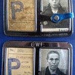 "These Ausweis (ID cards), still in their original metal wallets, are from the Gotha camp and are dated 18th September 1944. My number was 287 and my mother Anna's number was 284."
