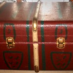 "I brought three trunks and three suitcases when I came to Australia. This trunk is from Switzerland and was used to carry my glory box items. It was [later] used to store my daughter's glory box items."